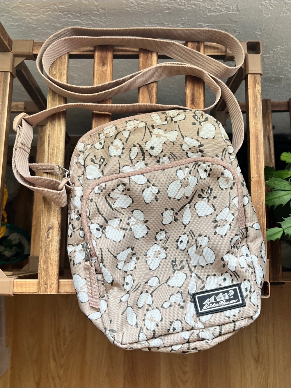 Eddie Bauer Floral Pattern Jasper Crossbody Bag